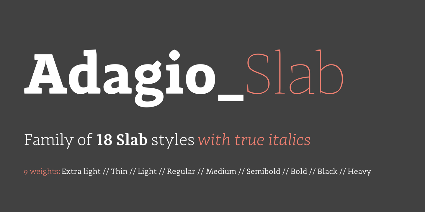Przykładowa czcionka Adagio Slab #5